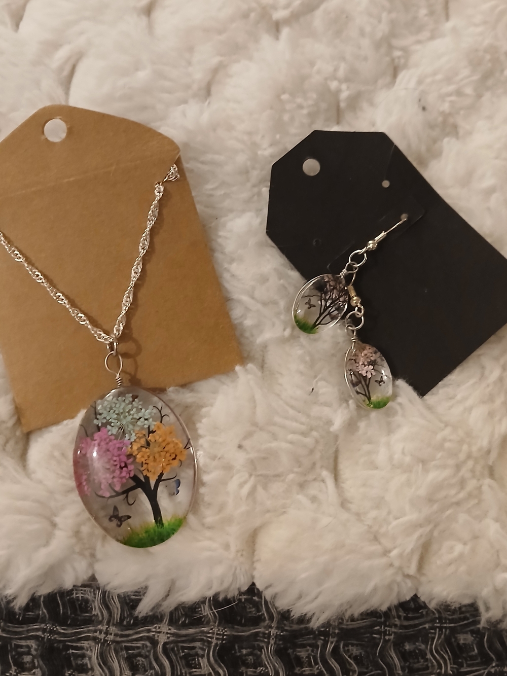 CuriouslyCreated Artisan Created Jewelry Set Tree Of Life NWT